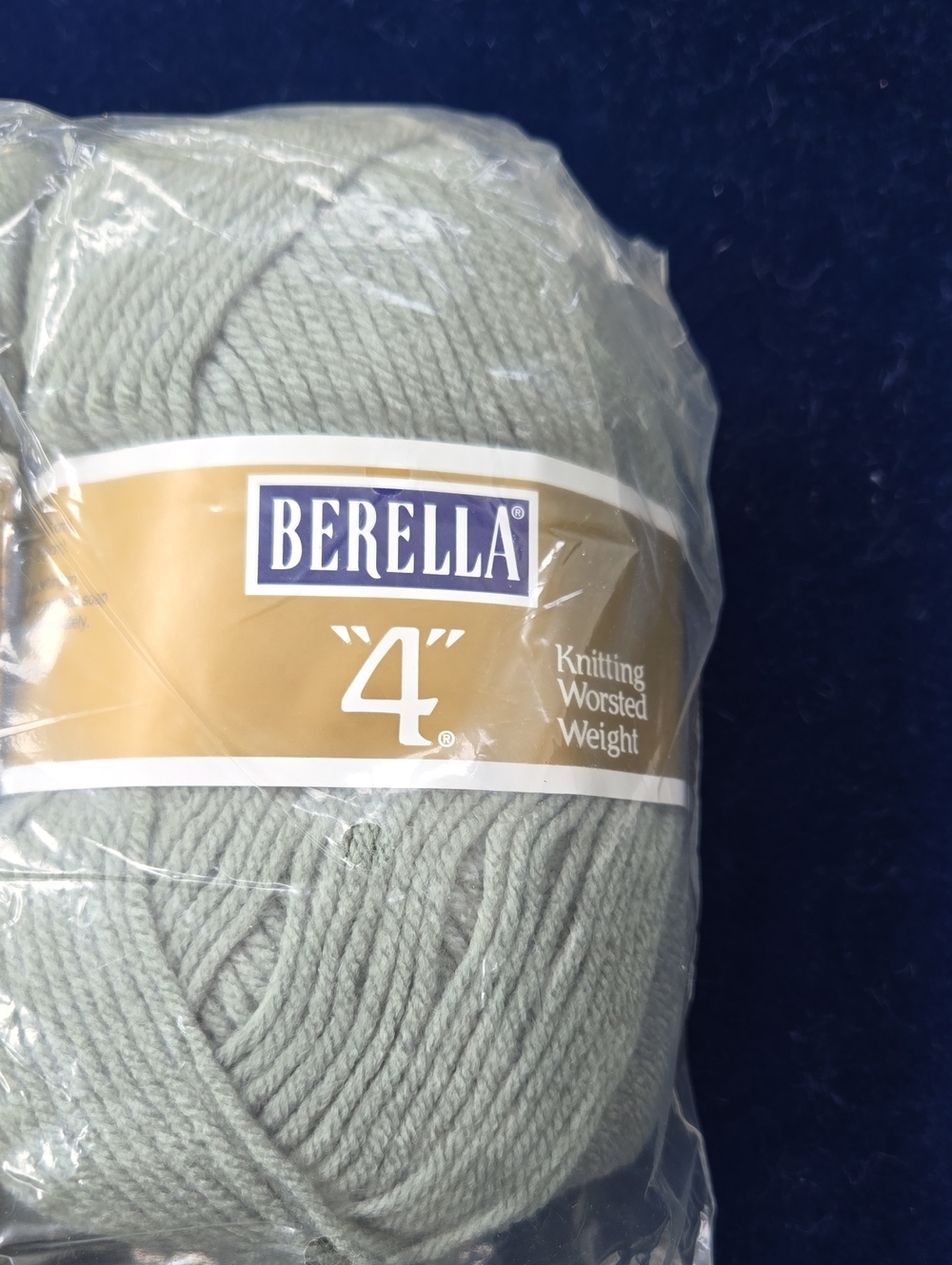 Berella #4 Worsted Weight Yarn - Pale Sage Green